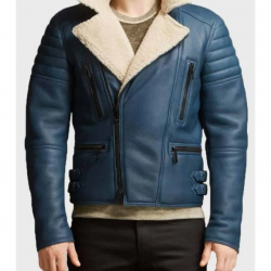 Mens Asymmetrical Shearling Leather Jacket Mens Asymmetrical Shearling Leather Jacket
