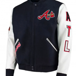 Men’s Atlanta Braves ATL Letterman Jacket Men’s Atlanta Braves ATL Letterman Jacket