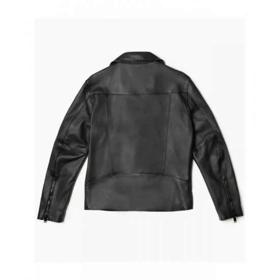 Mens Authentic Black Motorcycle Leather Jacket