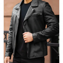 Mens Authentic Black Motorcycle Leather Jacket Mens Authentic Black Motorcycle Leather Jacket