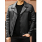 Mens Authentic Black Motorcycle Leather Jacket