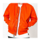 Mens Bomber Panelled Orange Satin Jacket