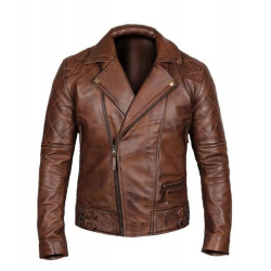 Mens Brown Motorcycle Jacket