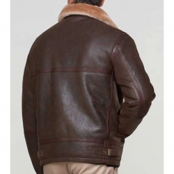 Mens Brown Sheepskin Leather Shearling Jacket Mens Brown Sheepskin Leather Shearling Jacket