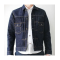 Mens Buttoned Japanese Blue Jean Jacket