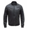 Mens Casual Bomber Real Black Leather Jacket