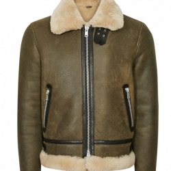 Mens Hardy A21 Flight Aviator Brown Shearling Leather Jacket Mens Hardy A21 Flight Aviator Brown Shearling Leather Jacket