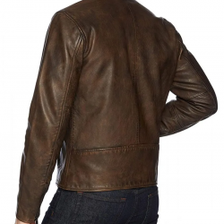 Mens Snap Tab Collar Lucky Vintage Leather Jacket Mens Snap Tab Collar Lucky Vintage Leather Jacket