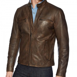 Mens Snap Tab Collar Lucky Vintage Leather Jacket Mens Snap Tab Collar Lucky Vintage Leather Jacket