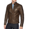 Mens Snap Tab Collar Lucky Vintage Leather Jacket