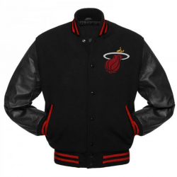 Miami Heat Black Varsity Jacket Miami Heat Black Varsity Jacket