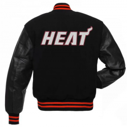 Miami Heat Black Varsity Jacket Miami Heat Black Varsity Jacket