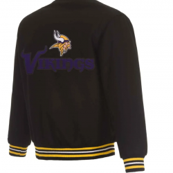 Minnesota Vikings Black Wool Jacket Minnesota Vikings Black Wool Jacket