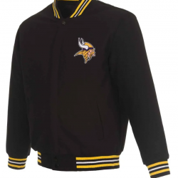 Minnesota Vikings Black Wool Jacket Minnesota Vikings Black Wool Jacket