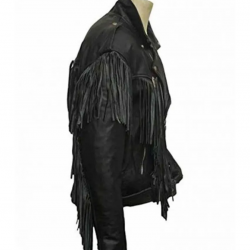 Money Heist Nairobi Fringe Leather Jacket Money Heist Nairobi Fringe Leather Jacket
