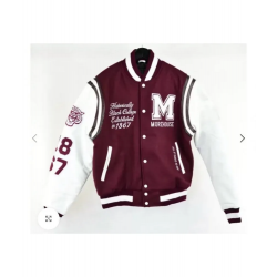 Morehouse College Maroon Letterman Jacket