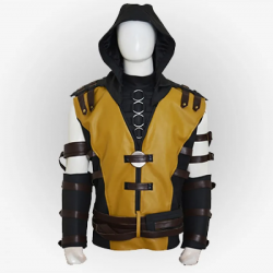 Mortal Kombat X Scorpion Leather Jacket with Hood Mortal Kombat X Scorpion Leather Jacket with Hood