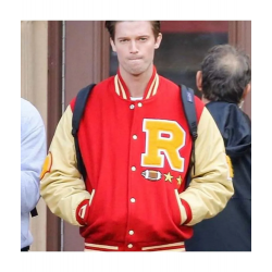 Moxie Mitchell Red and Off White Letterman Jacket