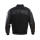 NY Knicks Wool Leather All Black Varsity Jacket