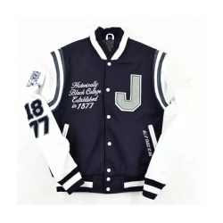 Navy Blue Jackson State University Varsity Jacket