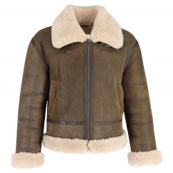 Nili Lotan Brown Shearling Aviator Men's Leather Jacket Nili Lotan Brown Shearling Aviator Men's Leather Jacket