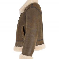 Nili Lotan Brown Shearling Aviator Men's Leather Jacket Nili Lotan Brown Shearling Aviator Men's Leather Jacket