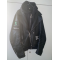 Off White Men's Black Leather Hooded Jacket 