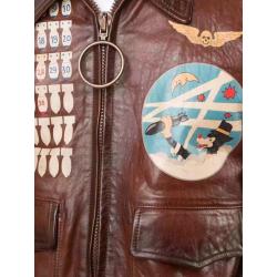 Off White Virgil Abloh Missile Brown Leather Biker Jacket