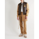 Off White Leather Varsity Jacket
