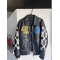Off-White x Virgil Abloh Black Aviator Leather Bomber Jacket