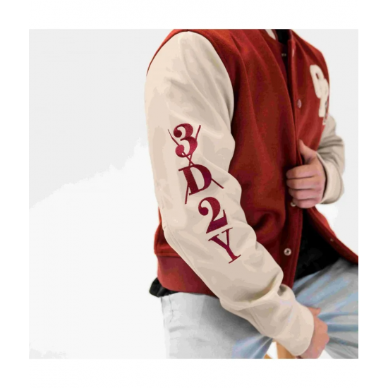 One Piece Red Varsity Jacket