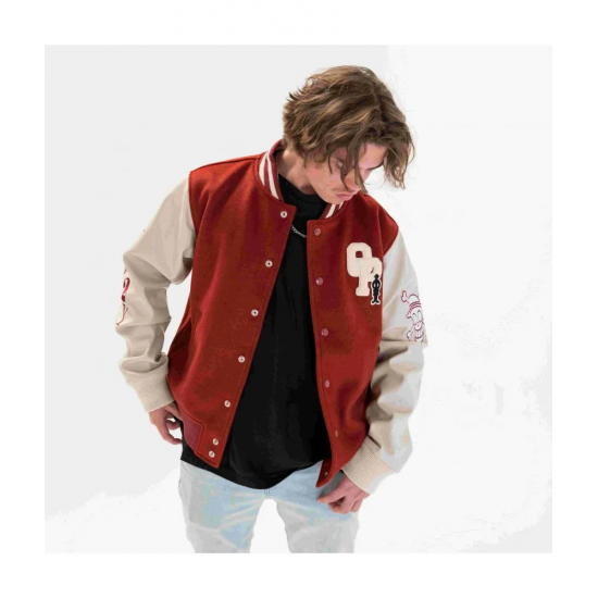 One Piece Red Varsity Jacket