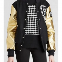 Opening Ceremony Beyonce Varsity Black and Golden Jacket Opening Ceremony Beyonce Varsity Black and Golden Jacket