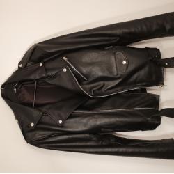 Oree NYC Men's Leather Biker Jacket Red White  Oree NYC Men's Leather Biker Jacket Red White