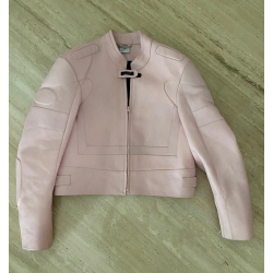 Peak Demna Pink Leather Biker Jacket