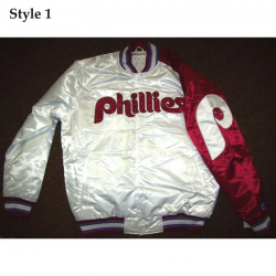 Philadelphia Phillies Purple and White Satin Jacket Philadelphia Phillies Purple and White Satin Jacket