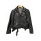 Premium Double Collar Leather Jacket Black Streetwear for Men