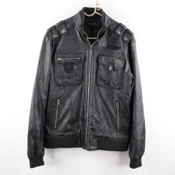 Premium Skull Equilibrium Motorcycle Jacket in Black Premium Skull Equilibrium Motorcycle Jacket in Black