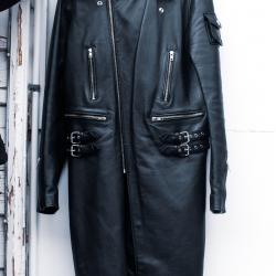 Raf Simons Pre Runway Black Palms Leather Rider's Coat Raf Simons Pre Runway Black Palms Leather Rider's Coat