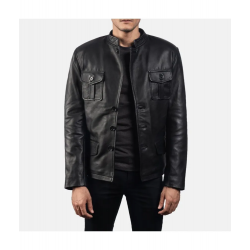 Ray Cutler Black Leather Blazer