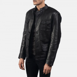 Ray Cutler Black Leather Blazer Ray Cutler Black Leather Blazer