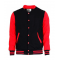 Red and Black Letterman Bomber Varsity Jacket