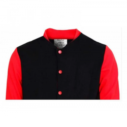 Red and Black Letterman Bomber Varsity Jacket