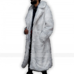 Ryan Gosling Barbie Ken White Faux Fur Coat