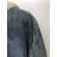 Saint Laurent Paris Blue Shearling Lined Suede Denim Style Jacket