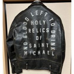 Saint Michael Schott Black Leather Jacket Roders 