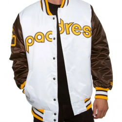 San Diego Padres Varsity Bomber Jacket San Diego Padres Varsity Bomber Jacket