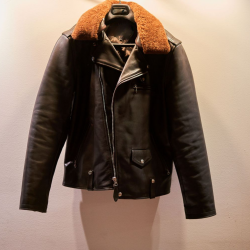 Schott Leather Jacket with Faux Fur Collar Schott Leather Jacket with Faux Fur Collar