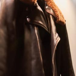Schott Leather Jacket with Faux Fur Collar Schott Leather Jacket with Faux Fur Collar