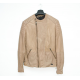 Scotch and Soda Men's Tan Biker Leather Jacket